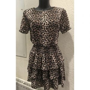 Dress brown with leopard print