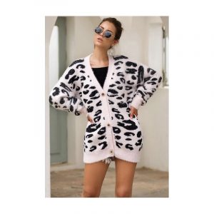 Pink leopard print vest