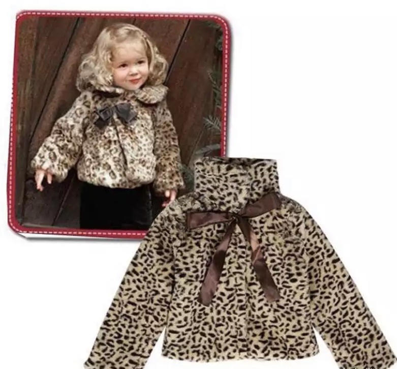 Vertrappen kamp Menda City Baby jasje fluffy panterprint met strik – Trendy fashion voor een  betaalbare prijs